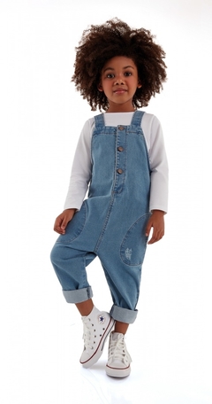 Jardineira Jeans Longa