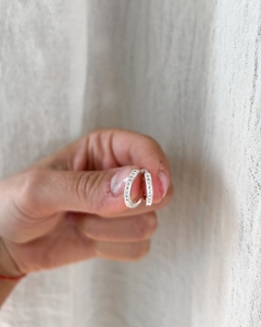 Argollas de plata con cubics