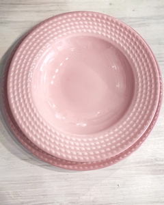 Juego vajillla rosa - comprar online