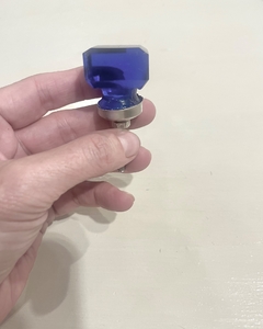 Tirador de vidrio azul - comprar online