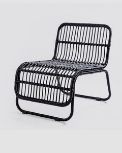 Poltrona simil rattan negra