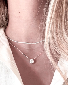 Cadena plata con circulo