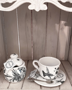 Taza de te de ceramica con motivo botanico - comprar online