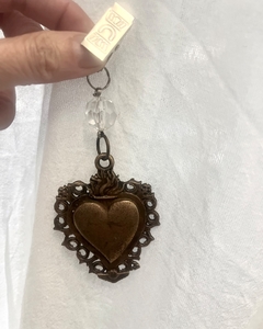 Peso de mantel corazon cobre