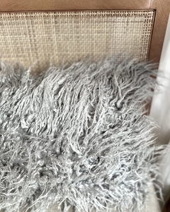 Funda de almohadón de pelo gris - Kositas