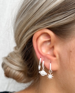 Argolla con dije de estrella y cubic - tienda online