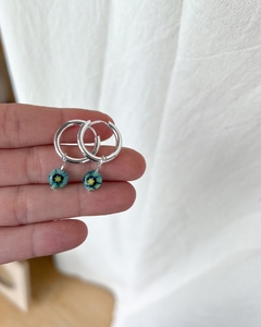 Aros piedras celeste