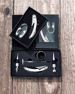 Caja de accesorios para vino de 5 piezas