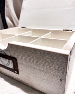Caja de 6 divisiones de madera - comprar online