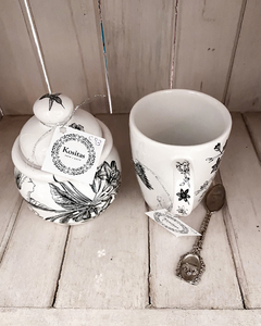 Jarro de ceramica motivo botanico - comprar online