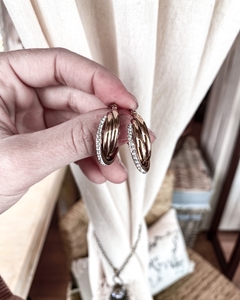 Aros acero dorado - comprar online