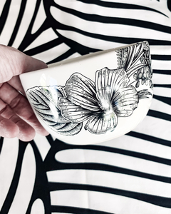 Bowl chico de ceramica con motivo botanico