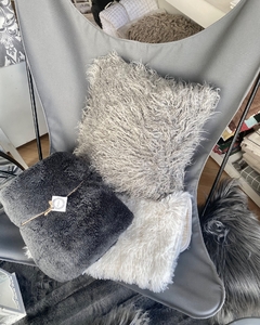 Fundas de pelo largo gris