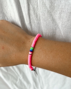 Pulsera rosa flúor