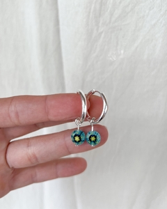 Aros piedras celeste - comprar online