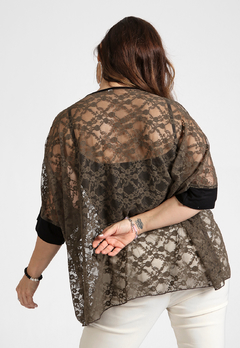 390EPL - Remera Silver de encaje