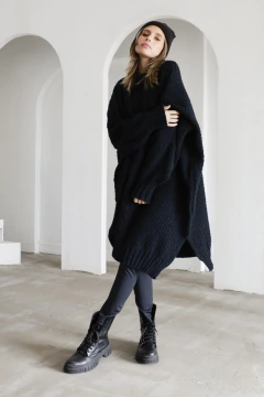T162 - Maxi Sweater Vestido Bora Tejido en internet