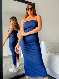 J25 - Vestido Lujan Jean Elastizado - tienda online