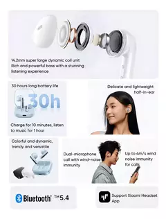 Auriculares Xiaomi Redmi Buds 6 Active Bluetooth Negro - Aguamarina Services