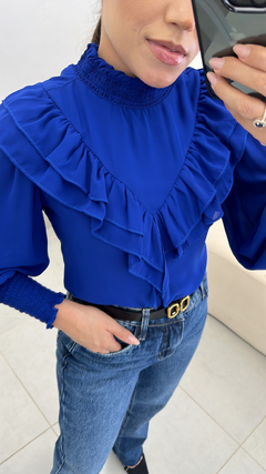 BLUSA ROSE COM BABADOS na internet