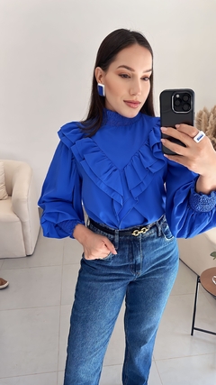 BLUSA ROSE COM BABADOS - Ouz Be
