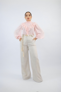 BLUSA ROSE COM BABADOS - loja online