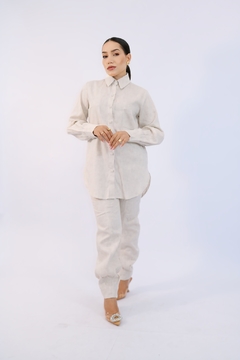 Camisa Alongada com bolsos Preta - loja online