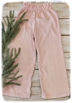 Pantalón wide leg Ema corderoy rosa viejo