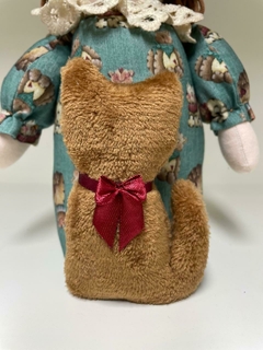 Boneca de pano base Mulher com Gato - comprar online
