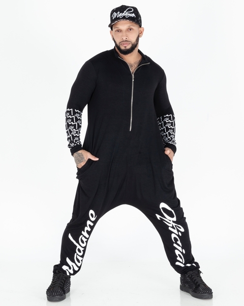 Macacão manga longa estampado com zíper Masc - comprar online