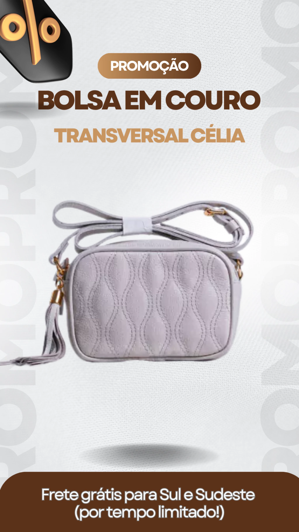 Bolsa Couro Transversal Célia - Estilo e Praticidade