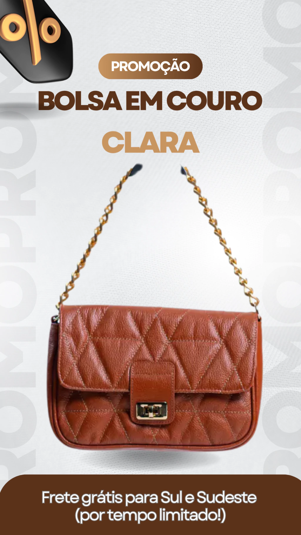 Bolsa Couro Clara