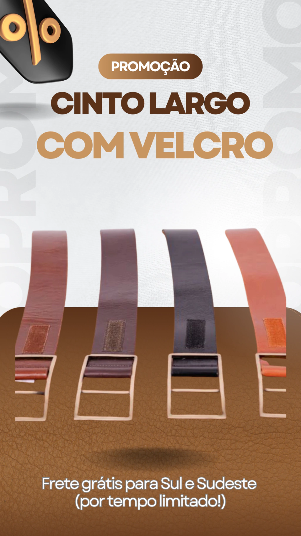 Cinto Largo com velcro