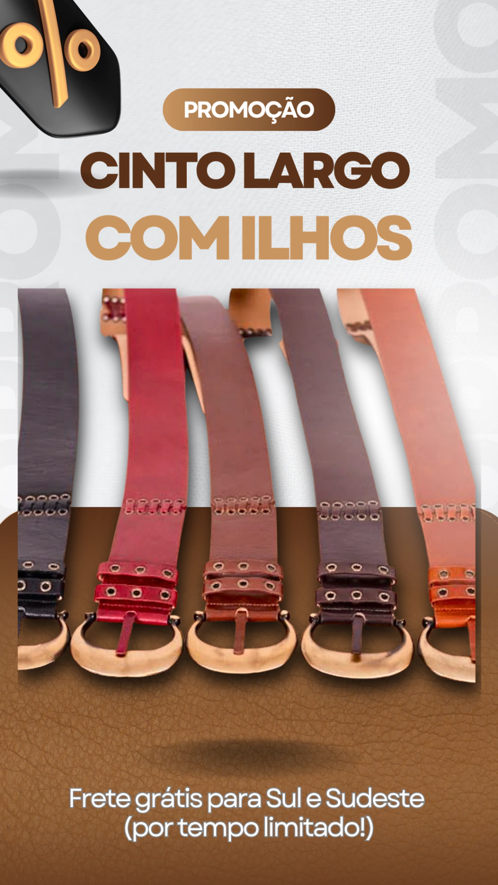 Cinto Largo com Ilhos