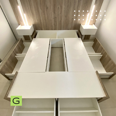 G.009 Box de Cama 2 plazas con Respaldar, Línea Mixta en internet