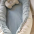 Nido Contenedor Reversible con Base motivo CONEJITOS (Gabardina) - tienda online