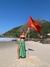 Saia Transpassada Mini Poá Verde