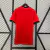 Camisa-Titular-Seleção-de-Portugal-2024-2025-Nike-Torcedor-Masculina-Vermelha-com gola V preta-Lançamento-Eurocopa 2024-
