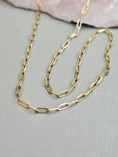 Corrente cartier pequena em prata banhada ouro ,42cm - comprar online