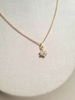 Pingente mini pata com zircônia em Ouro 18K - Joias Gabriela Aiex - CNPJ 11.548.271.0001-00