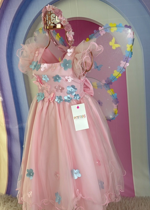 Vestido Jardim Encantado Rosa