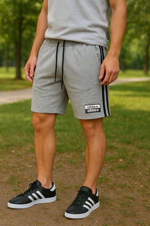 SHORT ALGODON ADIDAS BLACK HOMBRE - comprar online