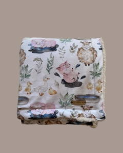 Manta de algodón Granja y corderito Soft - comprar online