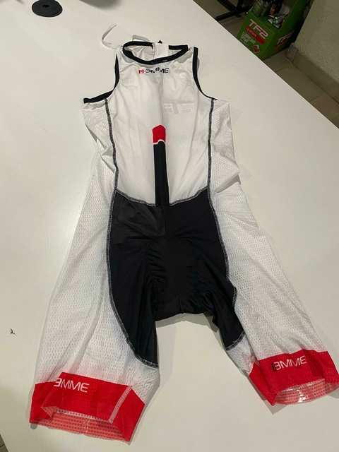 ENTERITO TRIATLON B-EMME SENZA (UNISEX) (BLANCO-NEGRO)