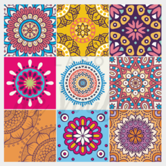 AZULEJOS MANDALAS X 6 UNIDADES