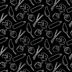 VINILO MURAL BLACK VEGETALES