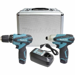 Combo de Parafusadeira Impacto e Furadeira Parafusadeira 12V Li-ion Bivolt com Maleta - MAKITA-LCT204