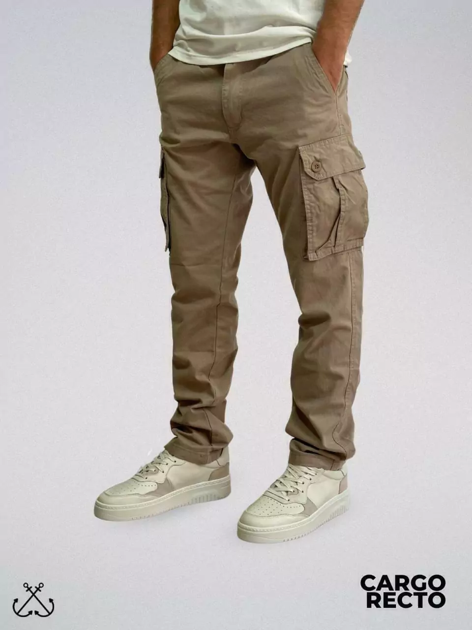 Pantalón Cargo recto Lr tostado