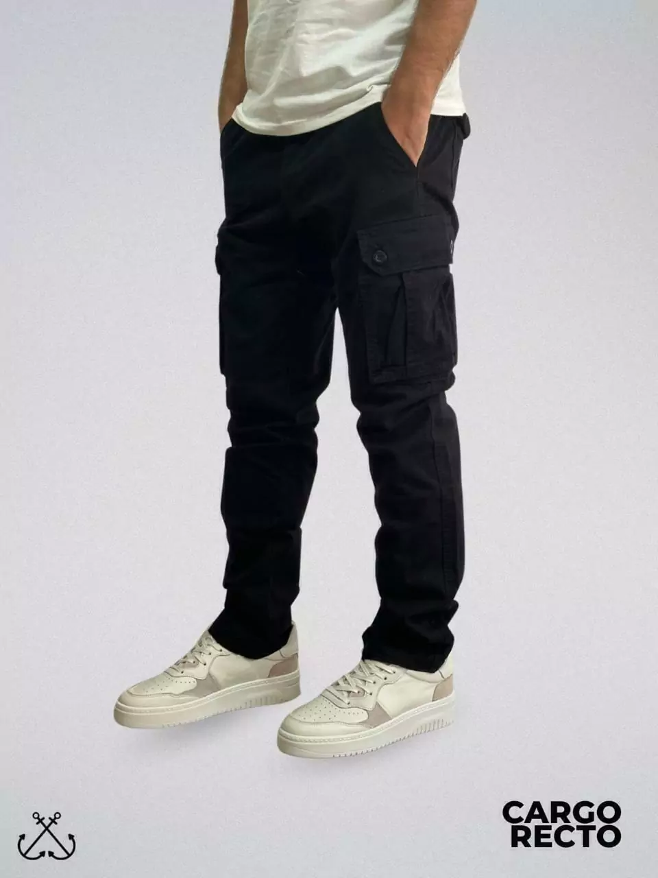 Pantalón Cargo recto Lr negro