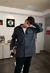 Camisaco liso gris plomo